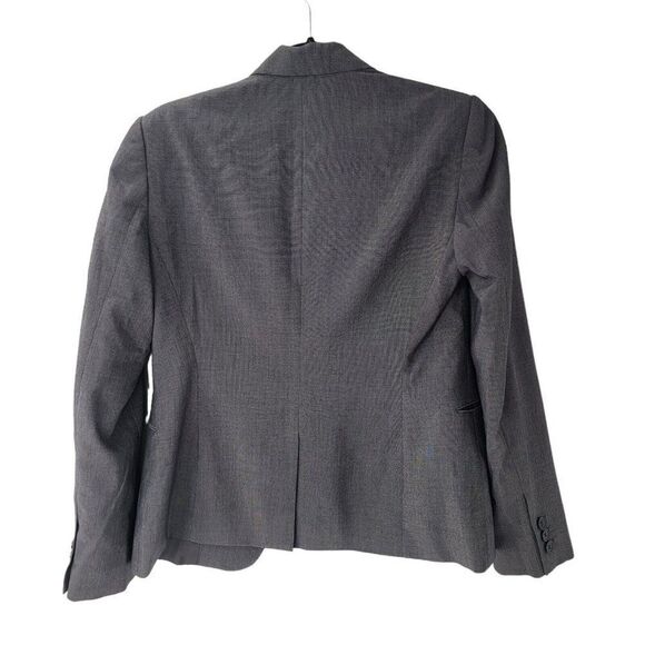 Calvin Klein Blazer Coat Single Breasted Long Sleeve Gray Womens Size 2P - Picture 2 of 6